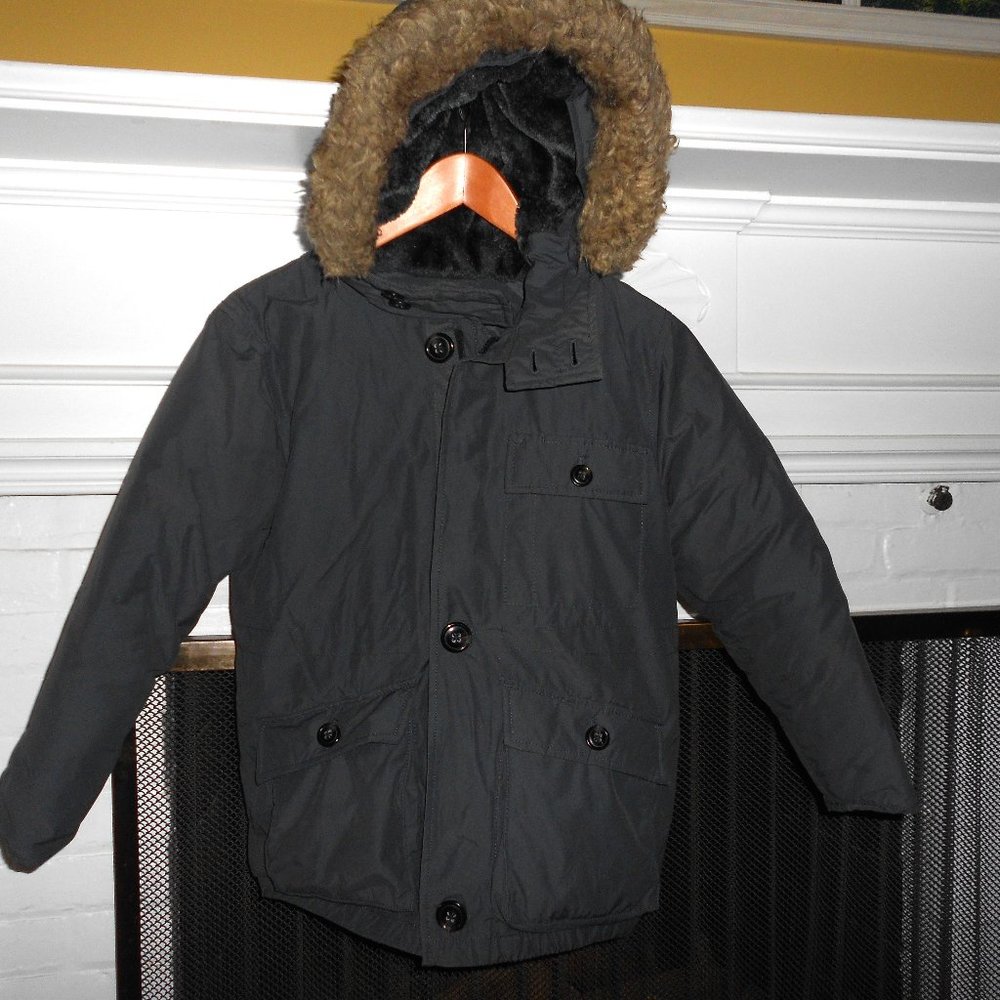 Boys Gap Warm Winter Coat 10 Dark Grey